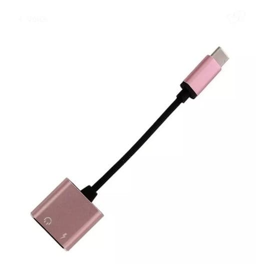Adaptador Tipo C Duplo Fone De Ouvido E Carregador/Cabo Adaptador Tipo C 2 Em blet, Notebook Type-C
