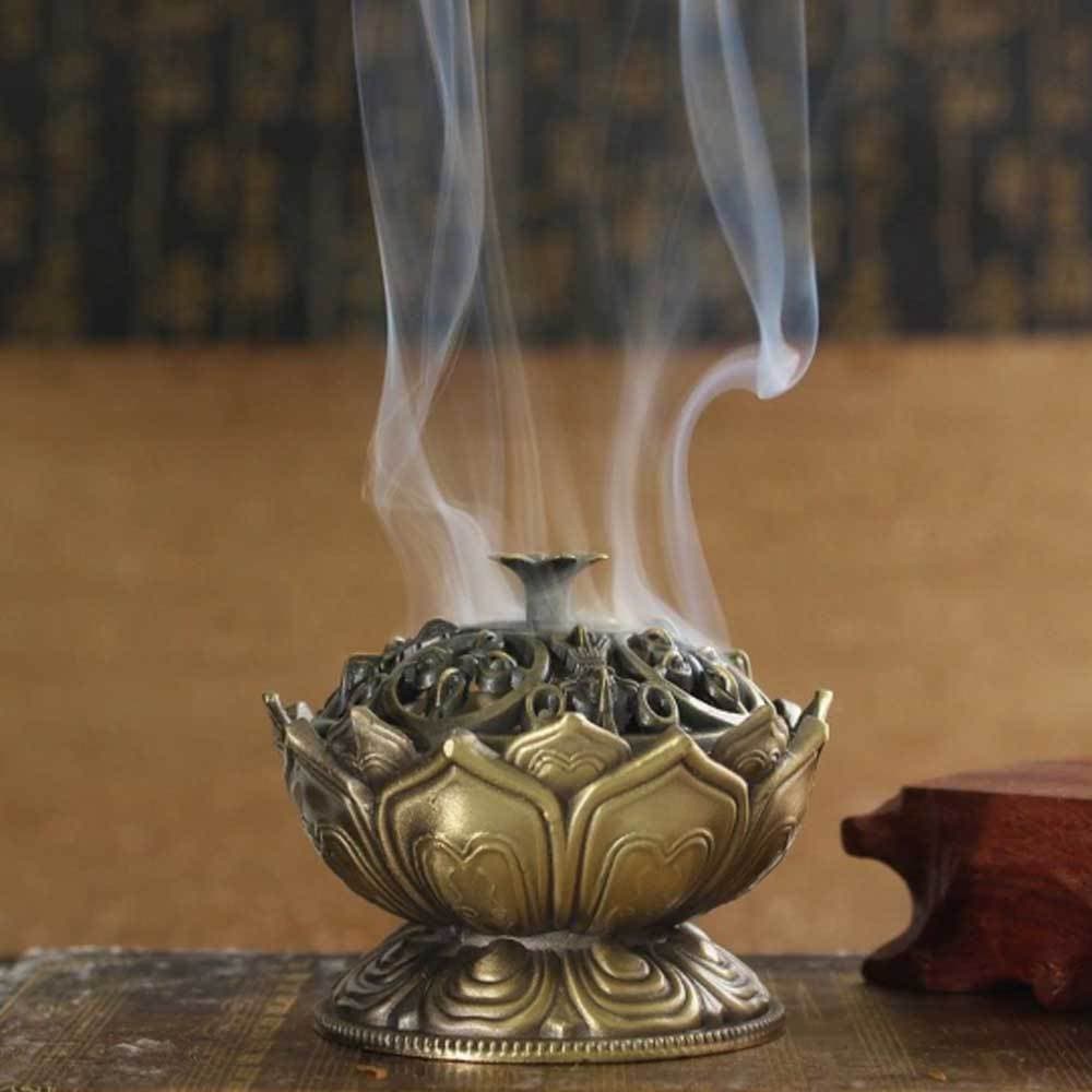 Incensário Em Metal - Cor Bronze Ou Rose - Queimador de Incenso com Tampa Pronta Entrega