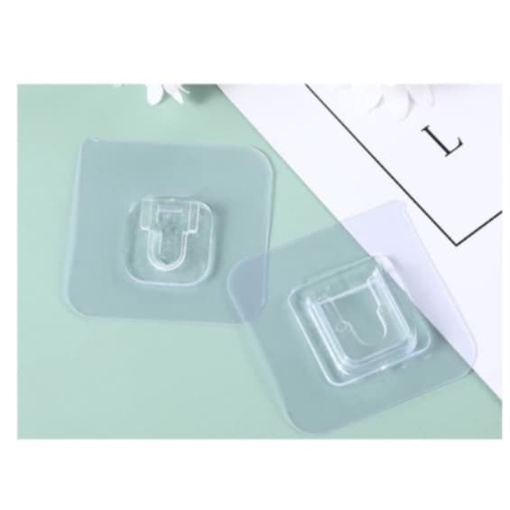 10 Peças Gancho Adesivo Macho Fêmea Dupla Face Transparente Sem Furos Pregos Para Banheiro E Cozinha