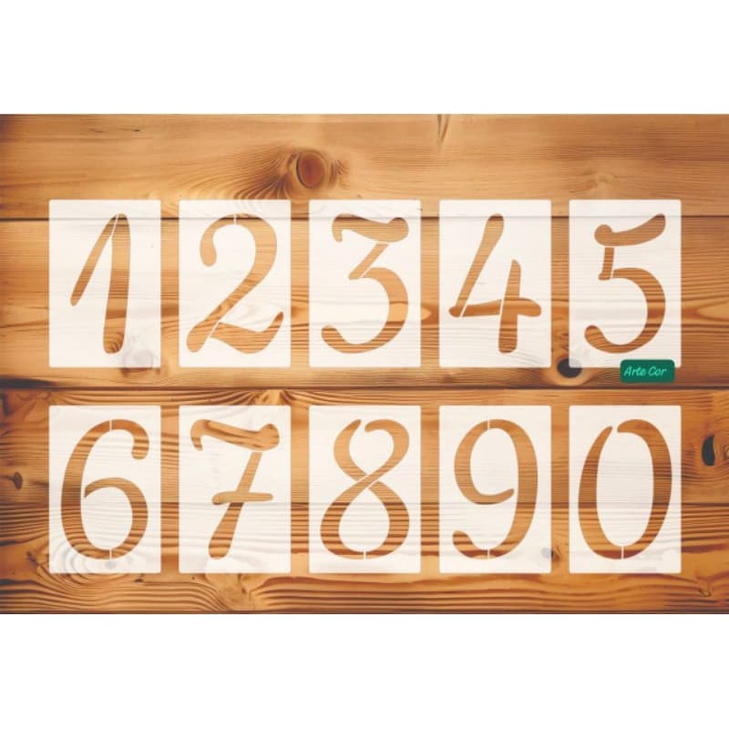Estencil numeros com 18 x 12 cm / Molde vazado / pintura / ref. 229