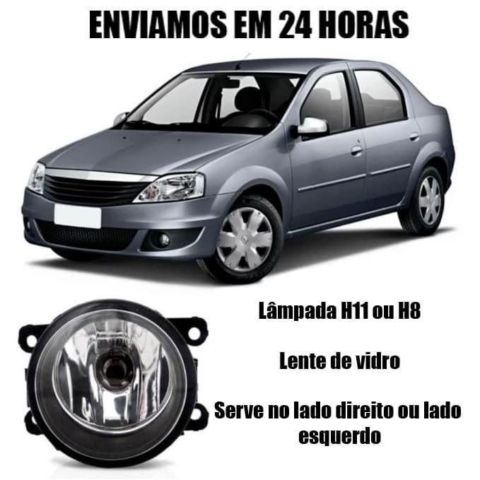 Farol Milha Logan 2010 2011 2012 2013 Lente De Vidro