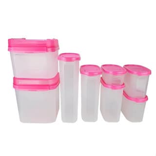 Tupperware Modular Oval Dispenser Rosa e Translucido Trasparente
