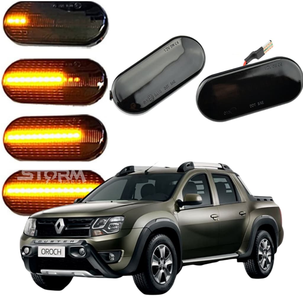 Par Pisca Dinâmico Seta Sequencial Renault Duster Oroch Expression Dynamique Lampada Led sinal