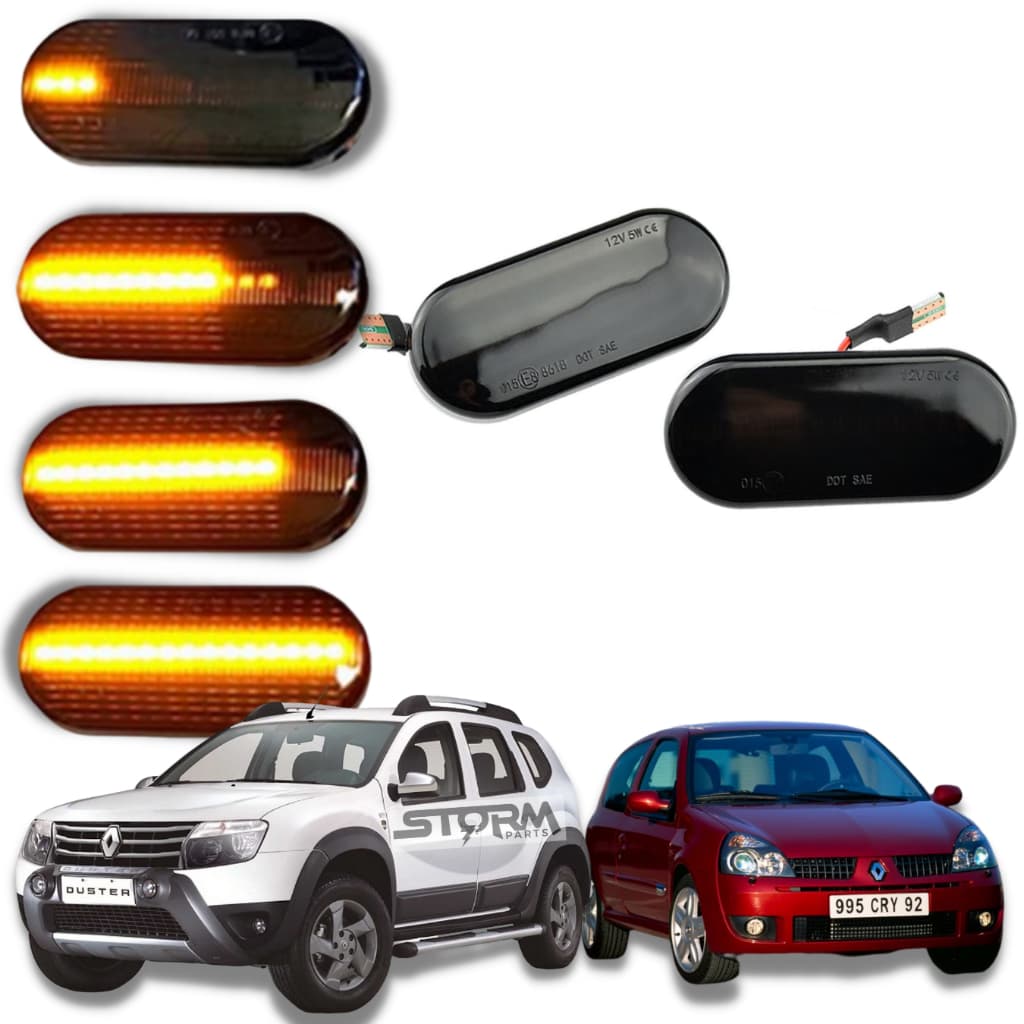 Par Pisca Pisca Seta Sequencial Renault Clio Duster Oroch Scenic paralama led Lampada sinal repetidor sinaleira