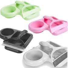 Kit pia cozinha com rodo rodinho porta detergente esponja 2 peças - rodinho porta sabão e detergente