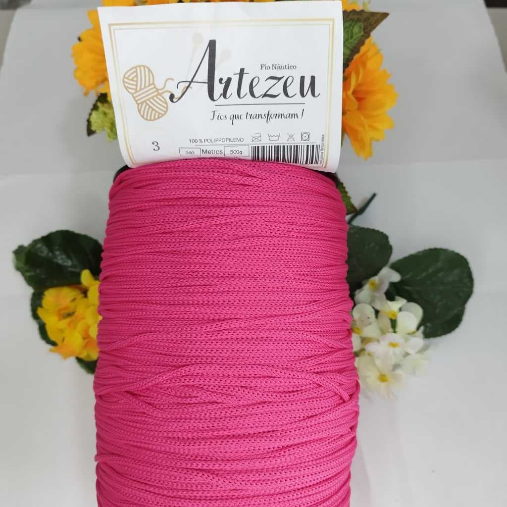 Fio Nautico 4mm Poliéster premium Croche, macrame, amigurumi - 800g com 320 Metros varias cores