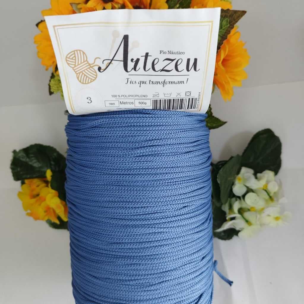 Fio Náutico 3/1 3mm 800g 420mts artesanato macramê tricô