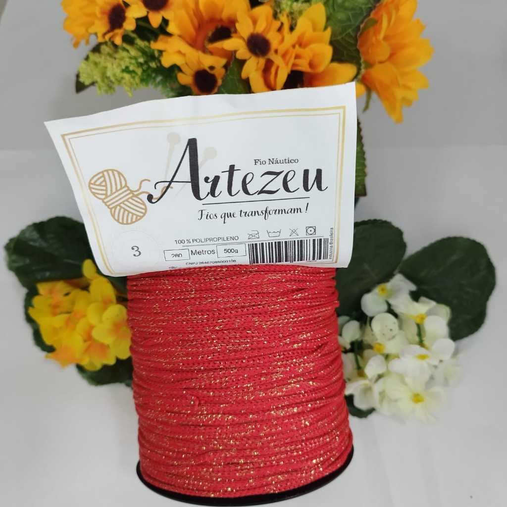 Fio Náutico para crochê 4/1 4mm 800g 320 metros cordões macramê de