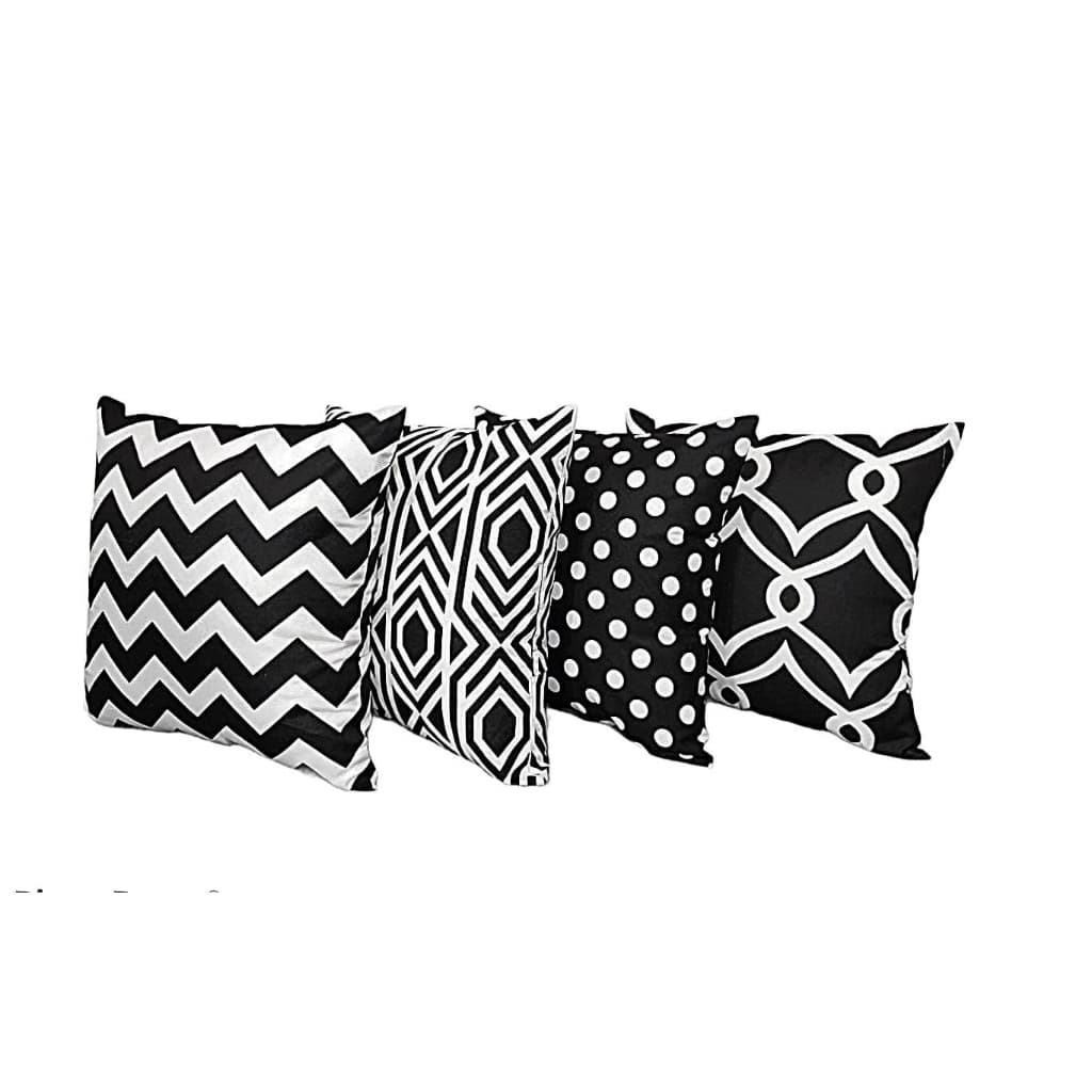 Kit almofadas decorativas cheias 45x45 4 unidades decoração quarto e sala com ziper