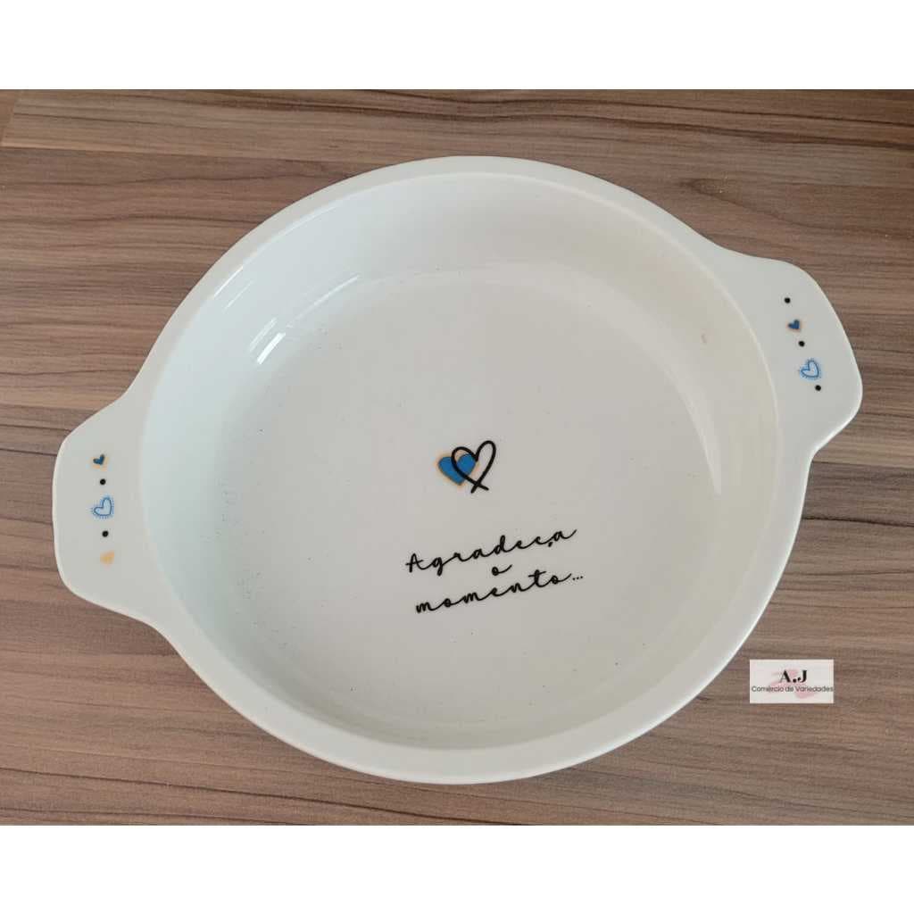 Travessa Porta Patê Petiscos Porcelana Decorada