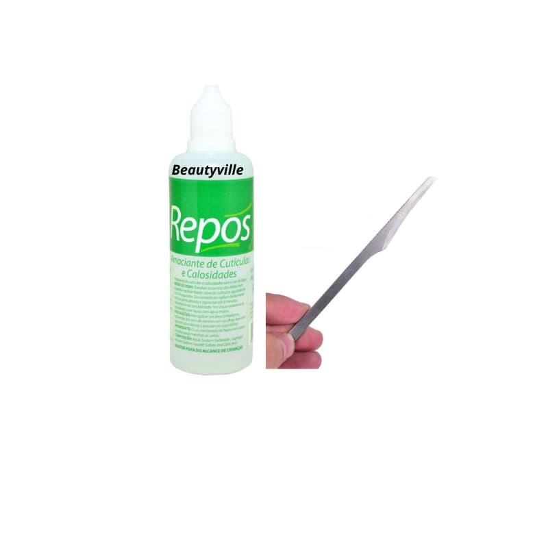 Amolecedor Cuticulas e Calos Repos 120ml + Espatula Raspar Calosidades