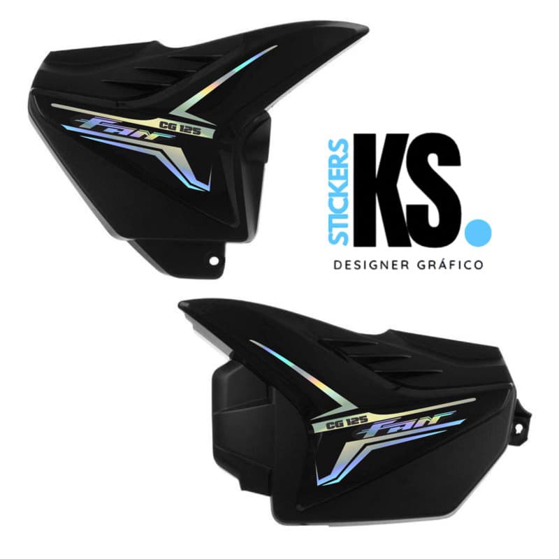 adesivo holografico tampa lateral Fan edição especial