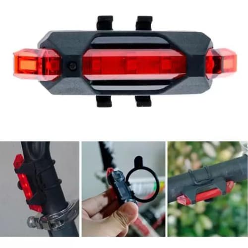 Pisca de Bicicleta Bike Sinalizador Luz Traseira Led Segurança USB