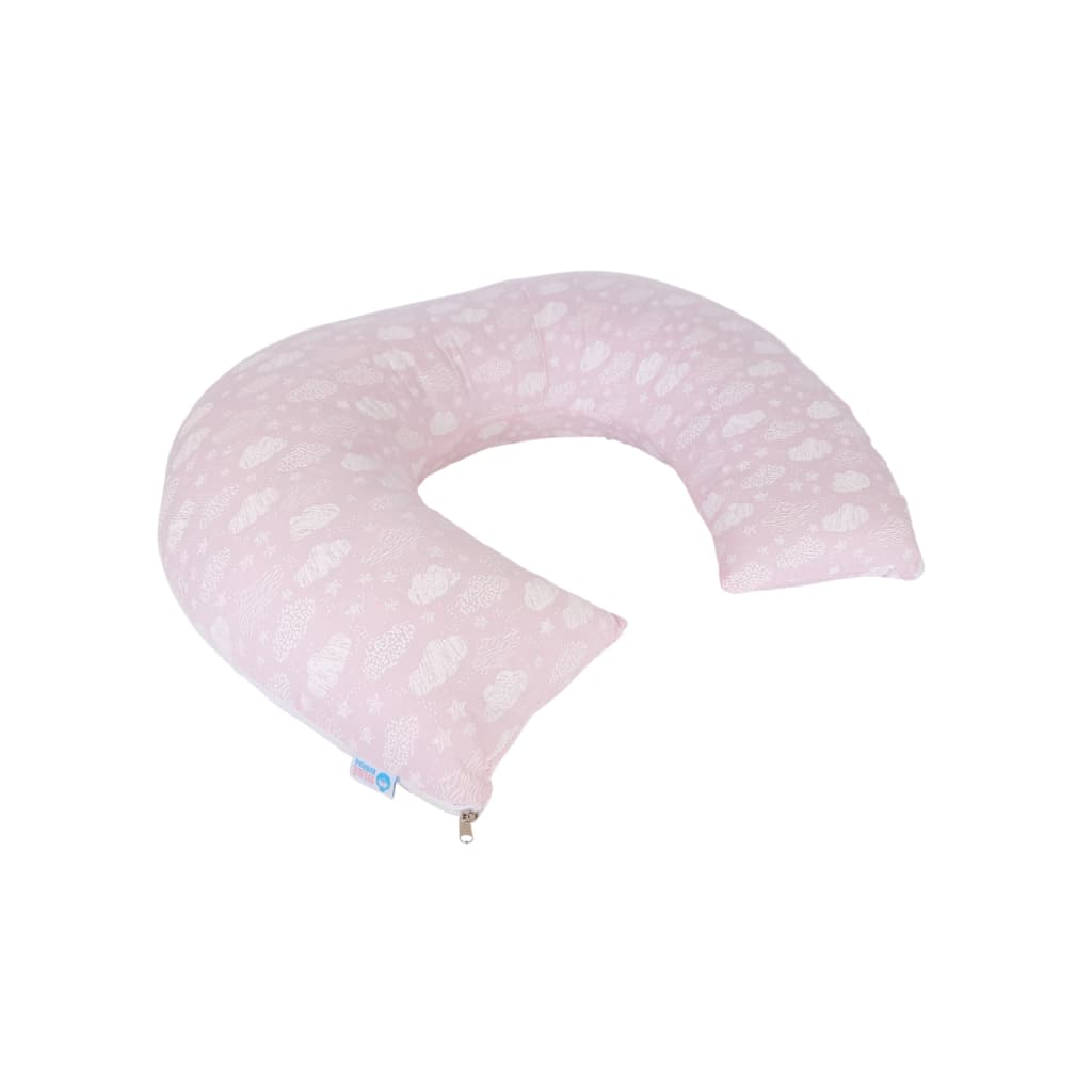 Almofada Amamentação Rosa com Nuvens - Beeem Firme! O melhor custo x benefício!