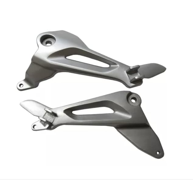 Par Suporte Pedaleira Bacalhau Cg Titan 150 Mix/fan 150 Cinza