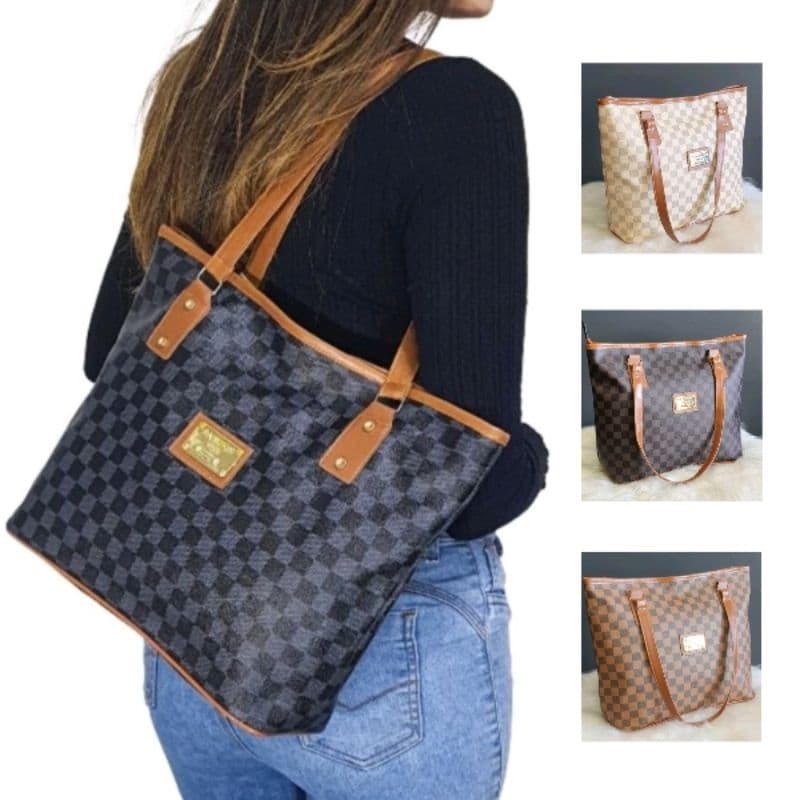 Bolsa Feminina Grande De Ombro De Lado para Faculdade Trabalho Passeio