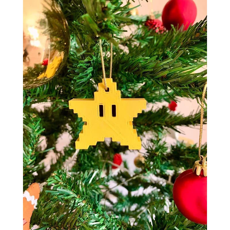 Estrela Super Mario Geek Enfeite Natal