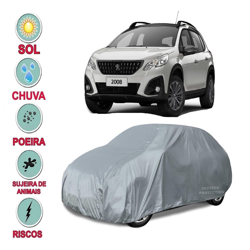 Capa cobrir carro Peugeot 2008 100% Impermeável Proteção Total Bezzter