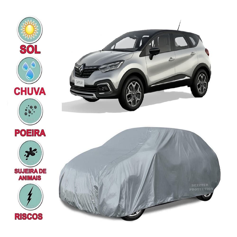Capa cobrir carro Renault Captur 100% Impermeável Proteção Total Bezzter