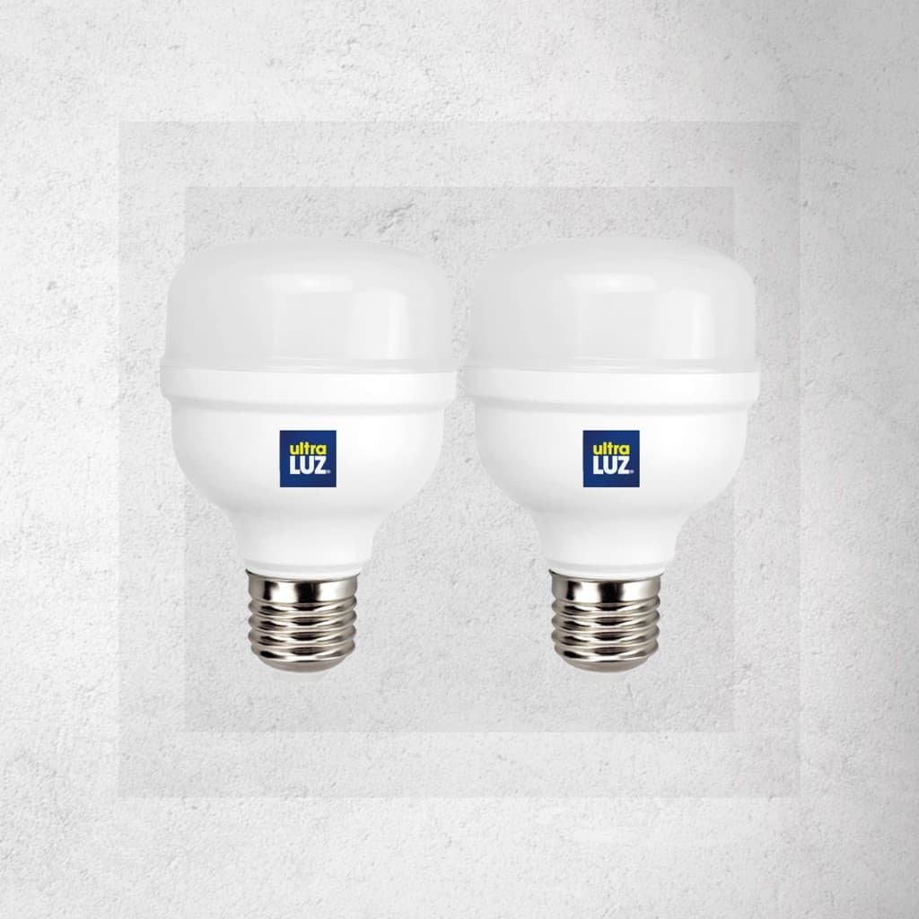 Kit 2 Lâmpadas Led  Bulbo 30w Alta Potência E27 6000k