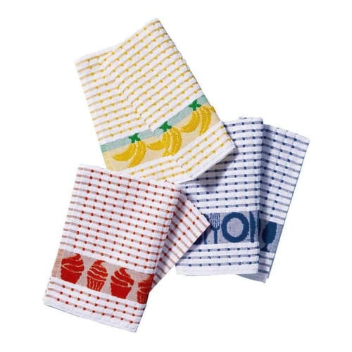Kit 5 Panos de Prato GOURMET Premium Atoalhado 100% Algodão Teka - Cor Sortida