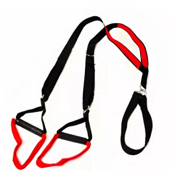 Fita para Treino Suspenso tipo TRX Vermelho Crossfit Pilates Yoga Fisioterapia Funcional Musculação Exercícios Saude