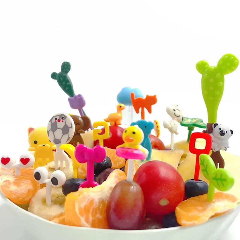Conjunto de Garfinhos/ Garfo/ Espetinho/ Palito alimentação infantil baby.