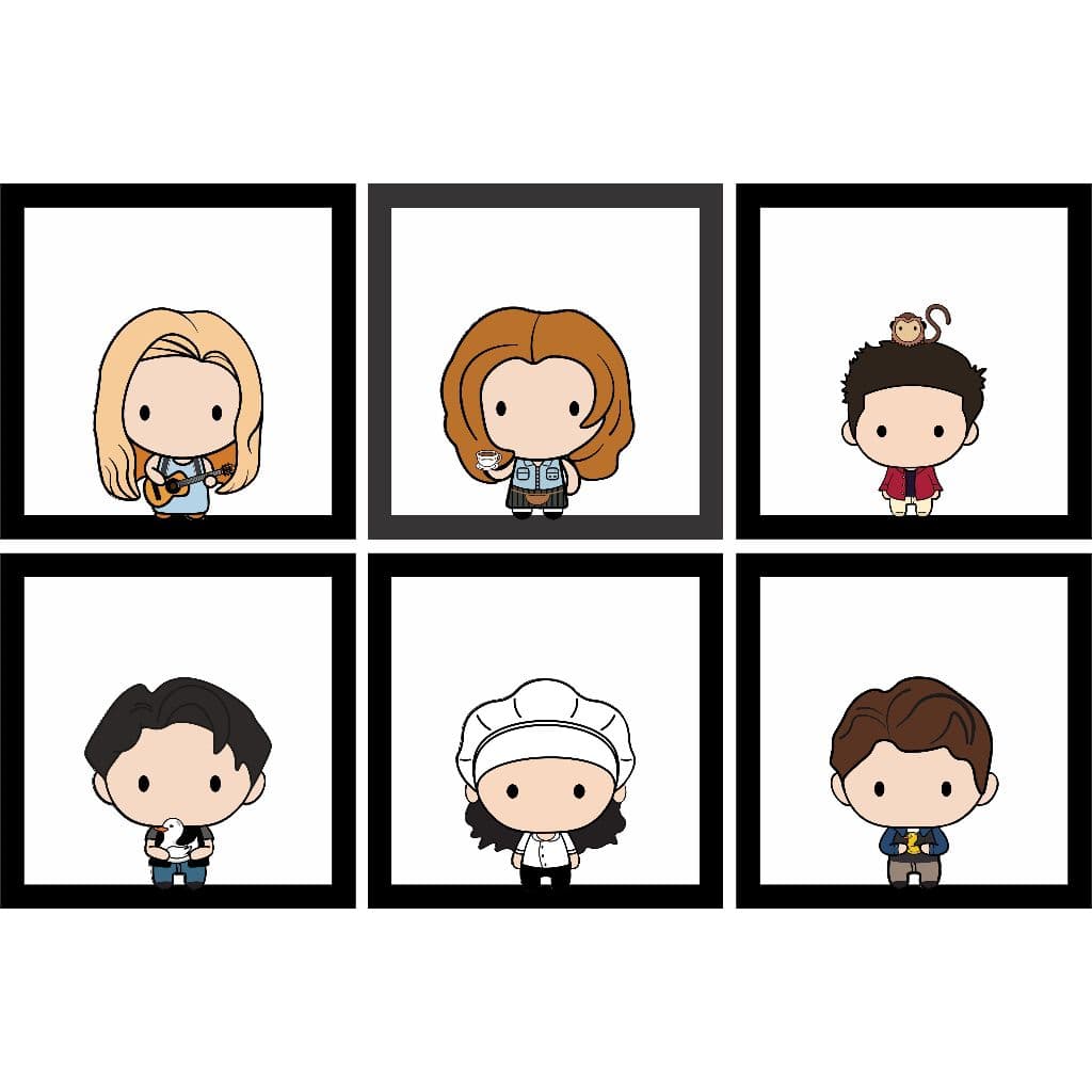 Conjunto de Quadros Friends MDF Vazado Quadro decorativo Placa 3D