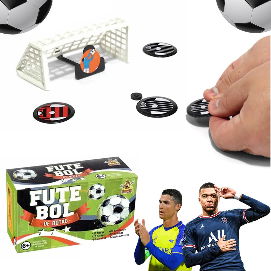 Futebol De Botão Completo Com 2 Times Sortidos Original