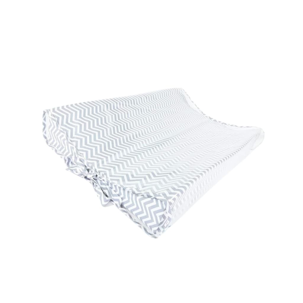 Trocador Americano e Almofada Amamentação Plus Size - Cinza Chevron