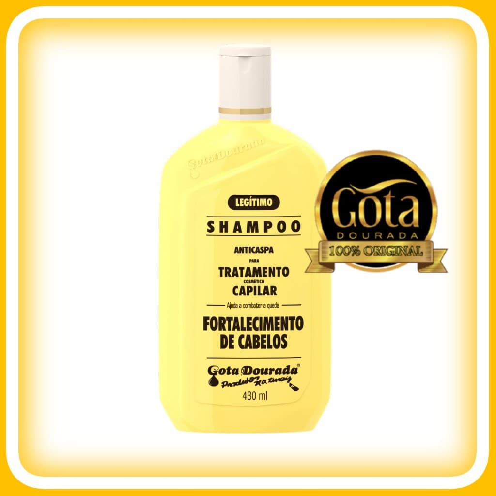Shampoo Fortalecimento Tradicional Gota Dourada 430ml Antiqueda e Antcaspa