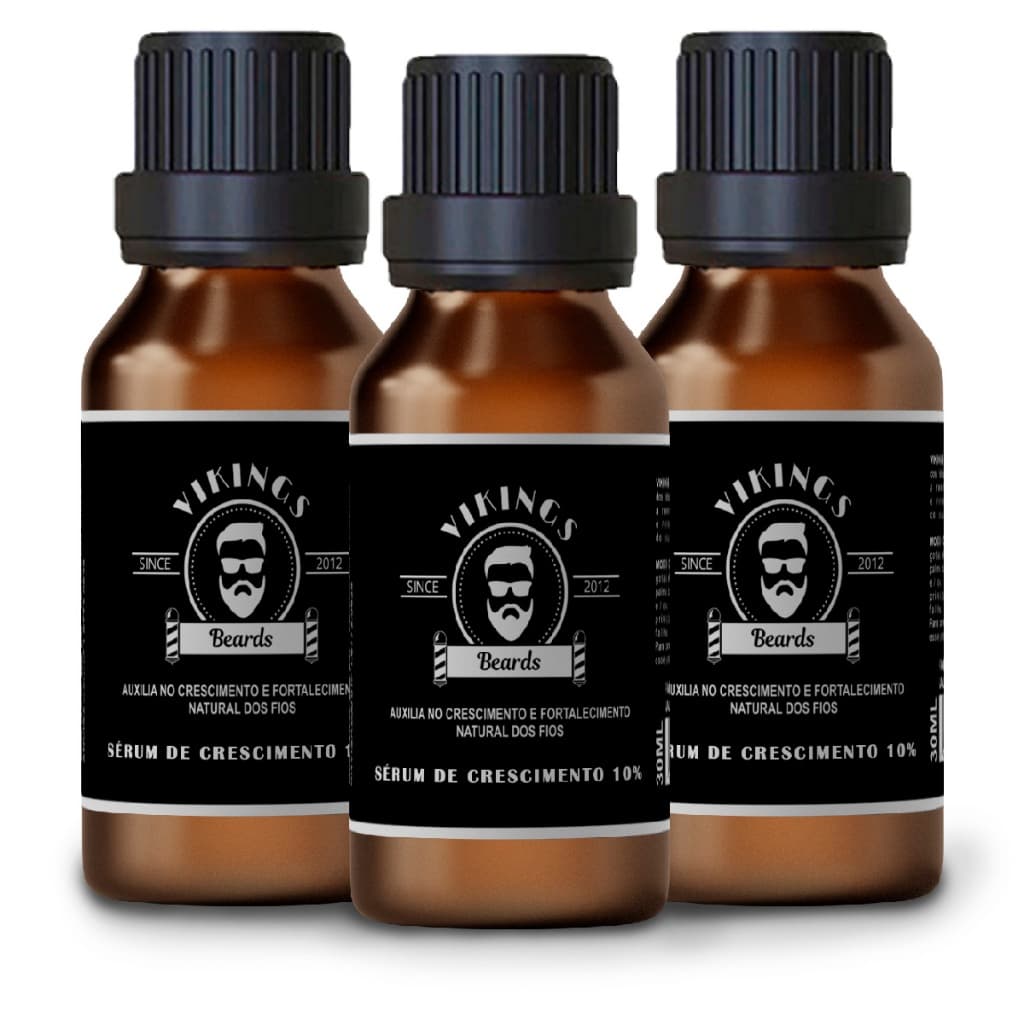 Kit 3 Serum de Crescimento e Cobertura de falhas do Cabelo, Barba e Sobrancelhas 10%