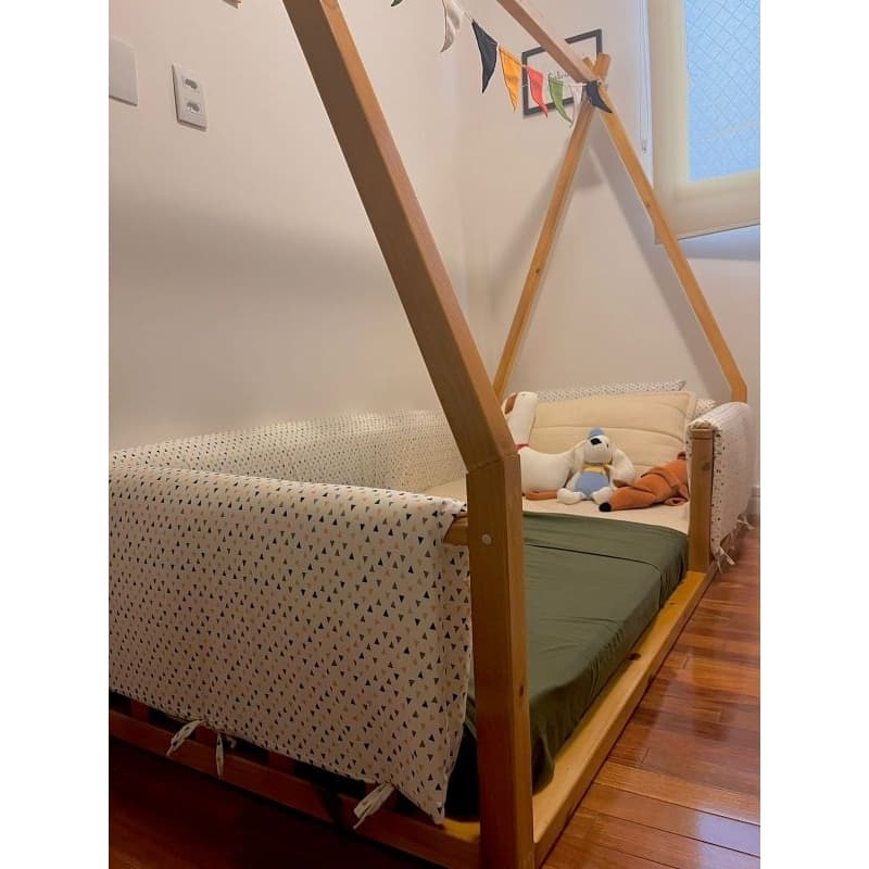 Protetor Grade de Mini Cama, Montessoriano Cama de solteiro acolchoadas cobertura para grade inteira