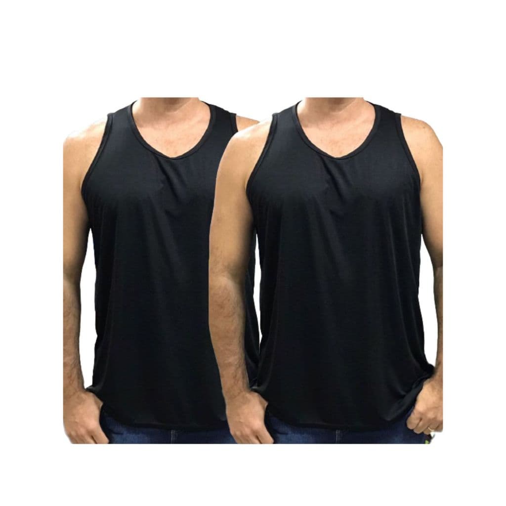 Kit 2 Regatas Plus Size Masculina Dry Fit Academia Premium