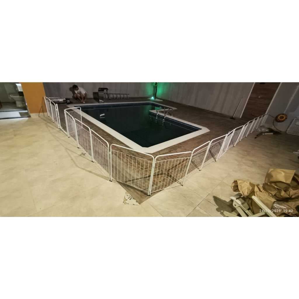 Cerca, Cercadinho Cerquinha Pet C/ Portão P/ Piscinas e Espaço Grandes., As Grades já vão Completas Para Instalar