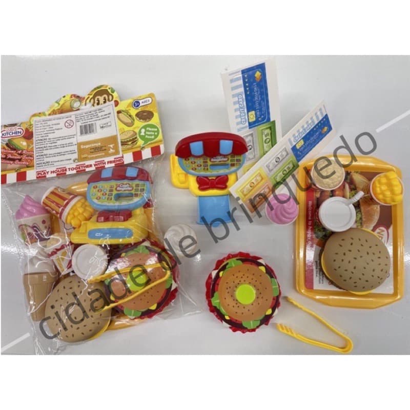 Kit de Brinquedo Infantil De Cozinha Simulação De Comida Frutas E Legumes Hora Do Lanche Hora De Doce