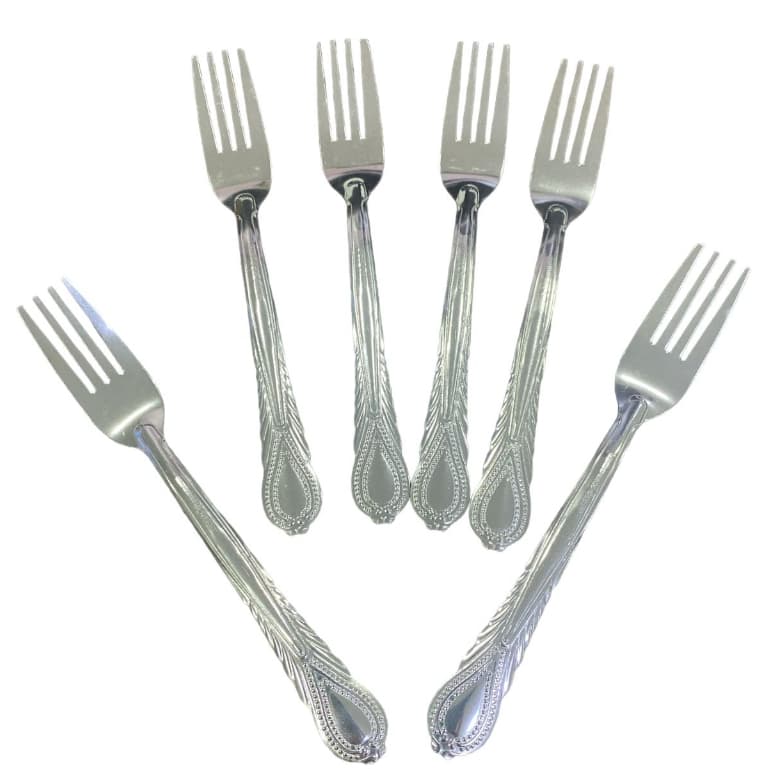 Kit 6 Garfo Talher de Aço Inoxidável Jantar
