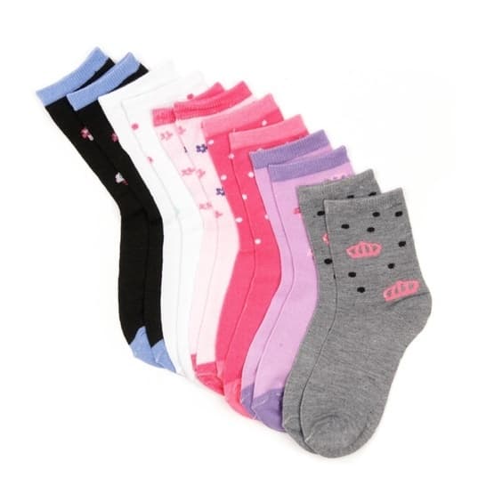 Kit 12 Pares Meia Algodão Cano Longo Feminina Estampada