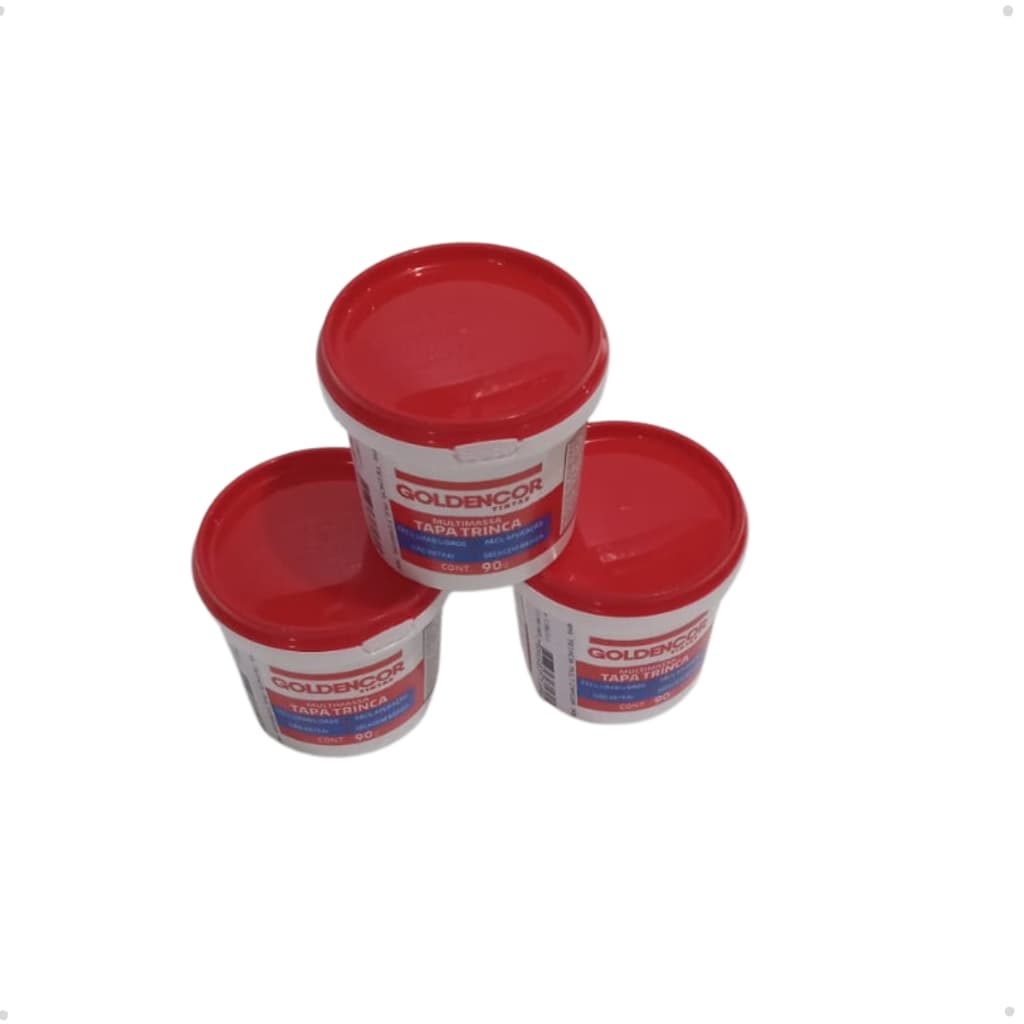 KIT 3 MASSA TAPA TUDO TRINCA FISSURAS GOLDENCOR 90G