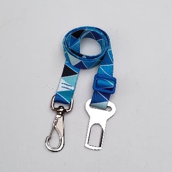 Cinto de segurança Para Cachorro - Azul Quadriculado