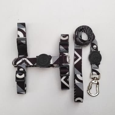 Peitoral H Anti Puxão - Preto com Cinza