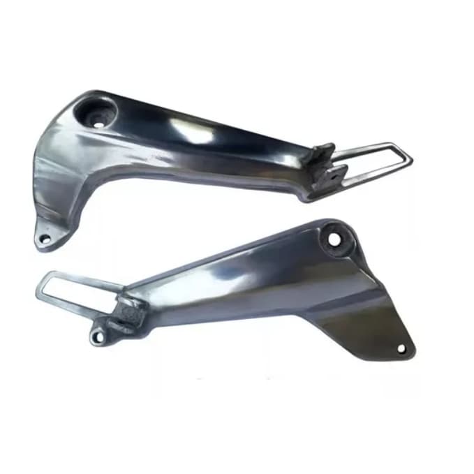 Par Suporte Pedaleira Bacalhau Titan 125 2000/08 Cor Polido