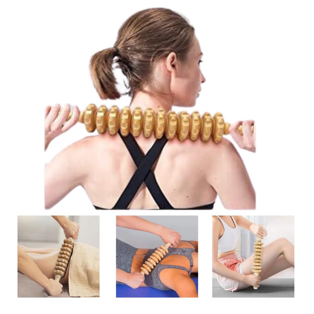 BASTAO MASSAGEADOR DE BAMBU 38 CM,ANTI STREESS ,ALIVIA DOR