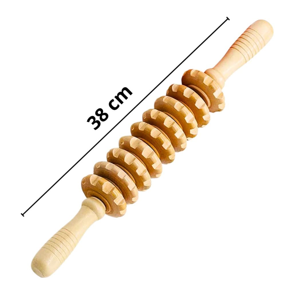 BASTAO PARA MASSAGEM ,ALIVIA DORES MUSCULAÇÃO ,EXERCICIOS ,ANTI CELULITE, BAMBU 38CM