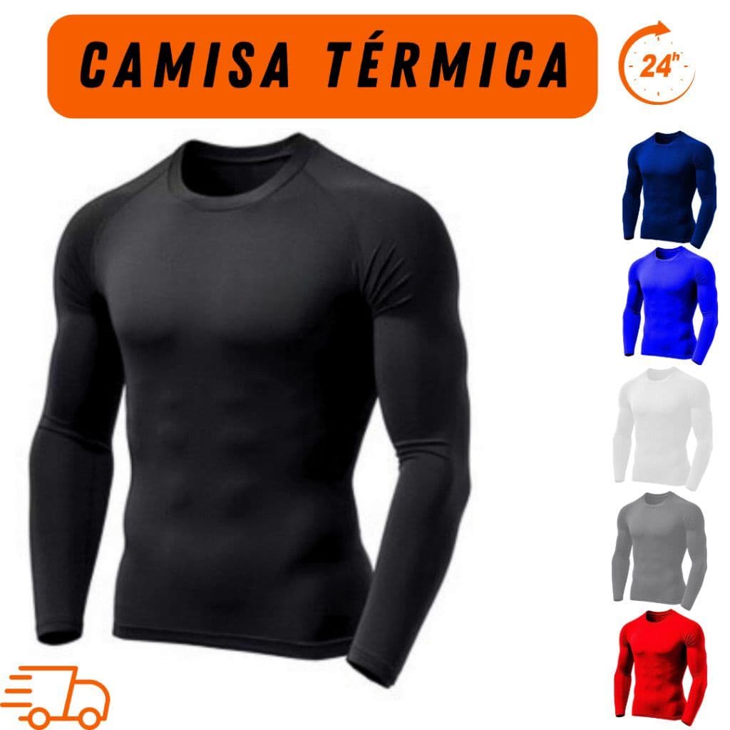 Camisa Térmica Masculina Segunda Pele proteção Uv50+ proteção contra raio solares/ envio imediato
