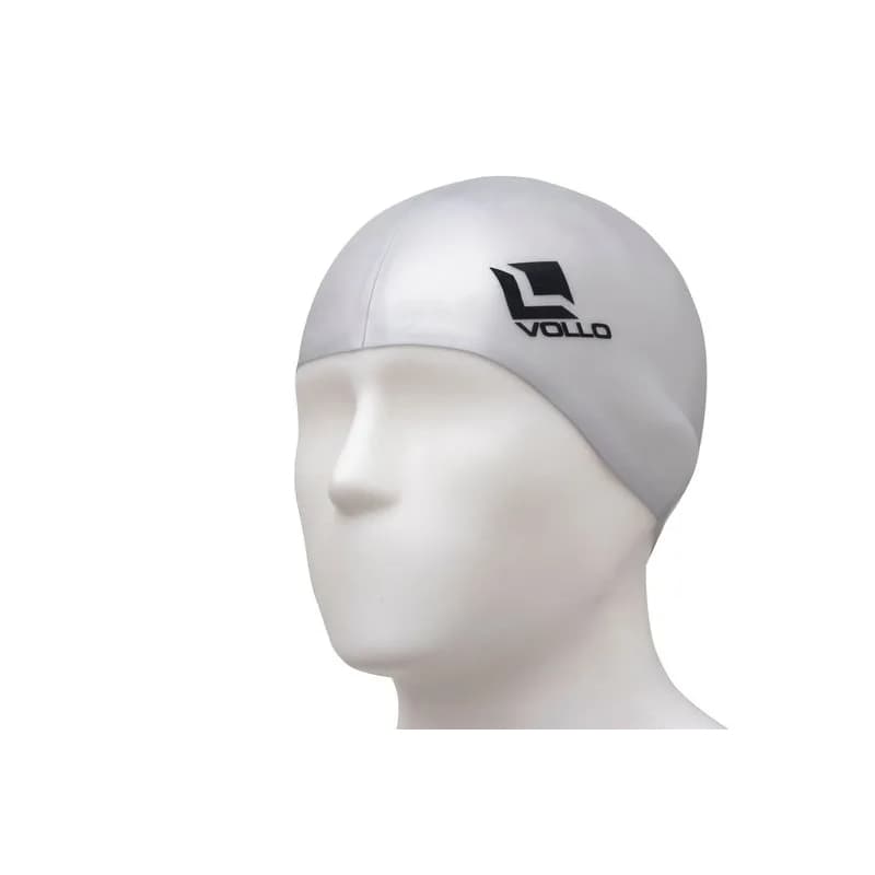 Touca De Natação De Silicone Prata Vollo