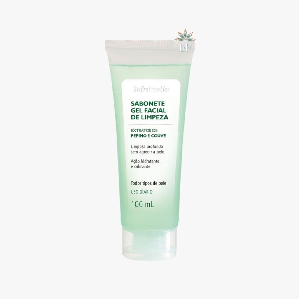 Sabonete Gel Facial De Limpeza Extratos de Pepino e Couve 100mL Sofisticatto