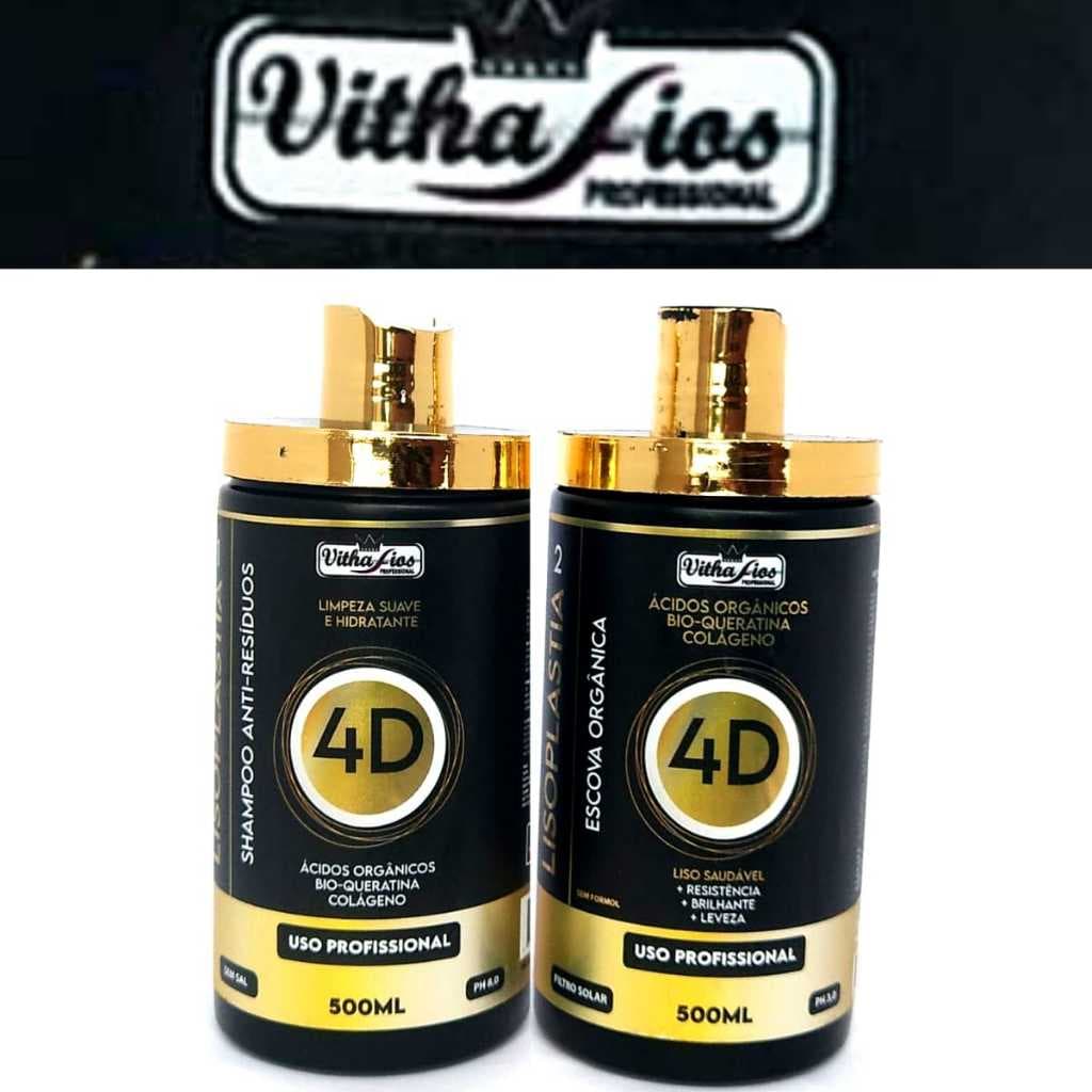 kit Selagem Orgânica de Alta Definição 4D( Vitha Fios) 500 ml