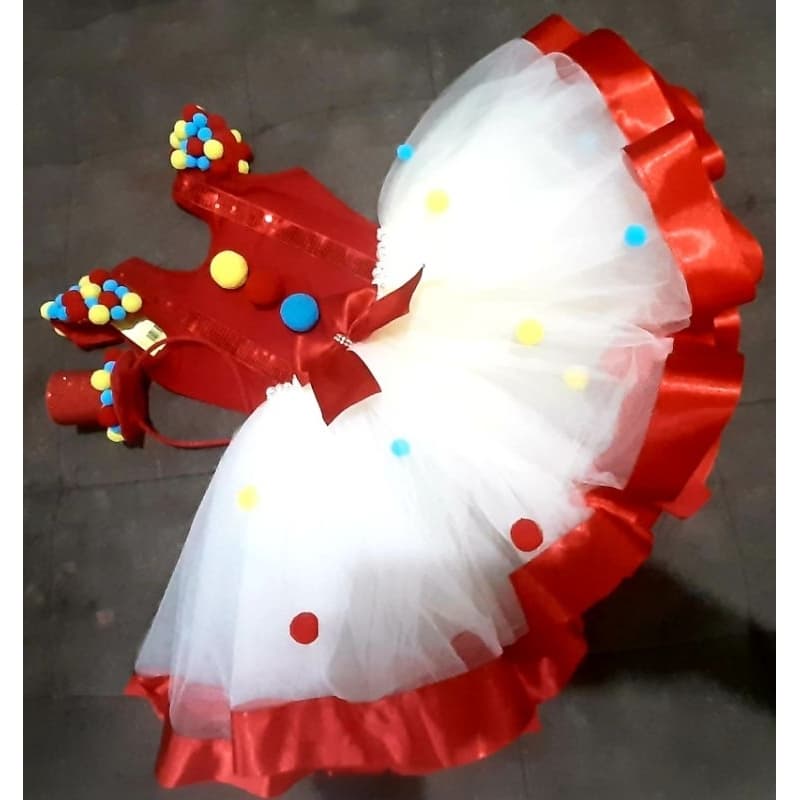 Conjunto Palhacinha circo vermelho