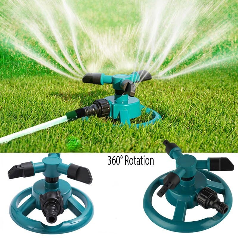 Irrigador De Jardim Giratório Com 3 Jatos Aspersor Mangueira - Pronta Entrega